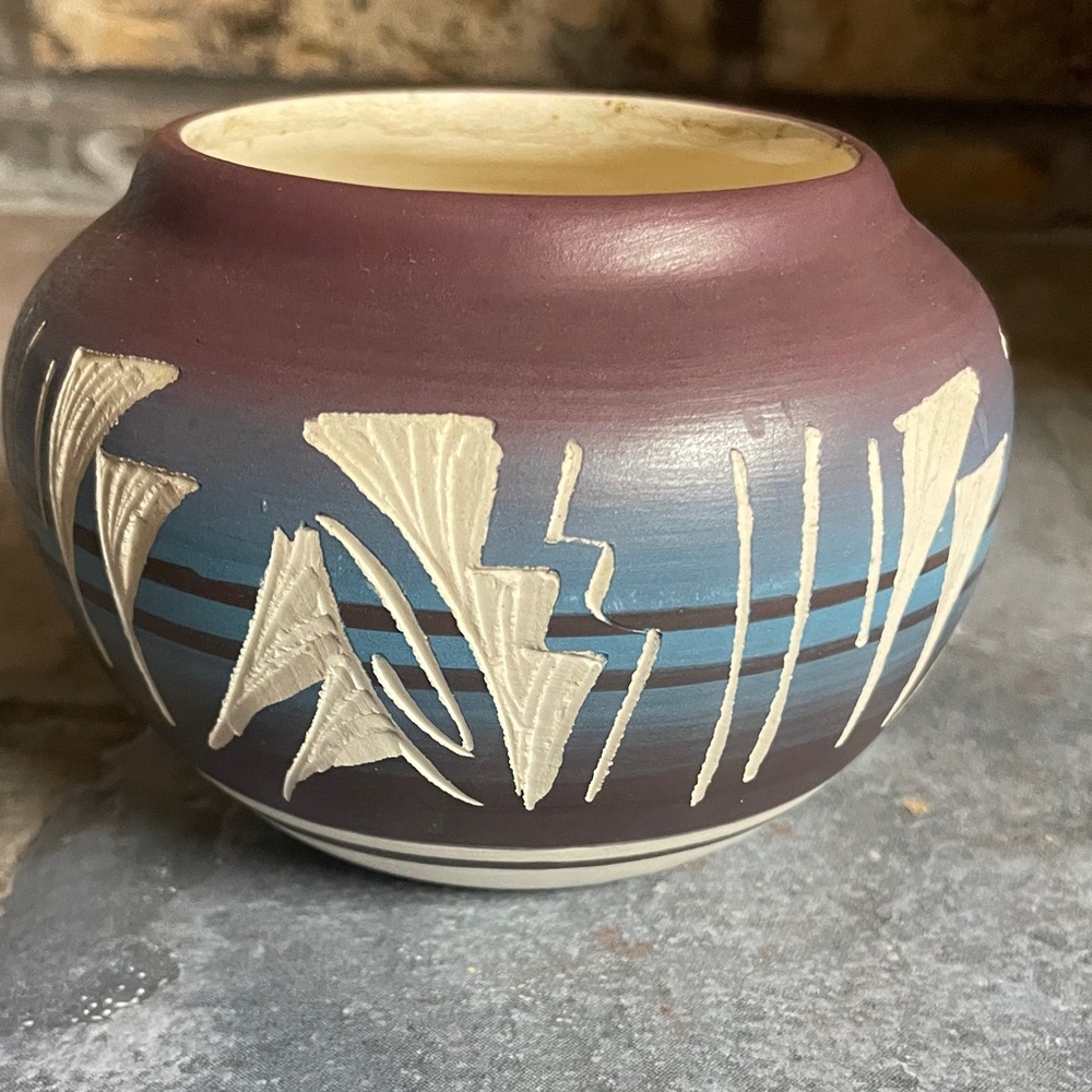 Native American pottery signed